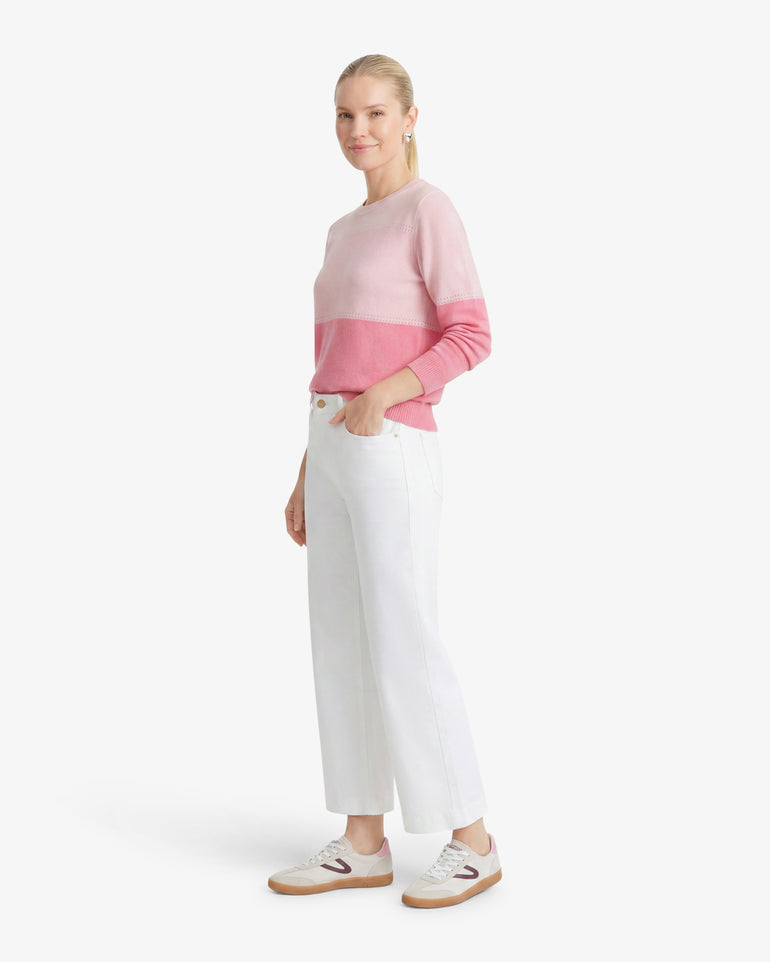 Colorblock Crewneck Sweater