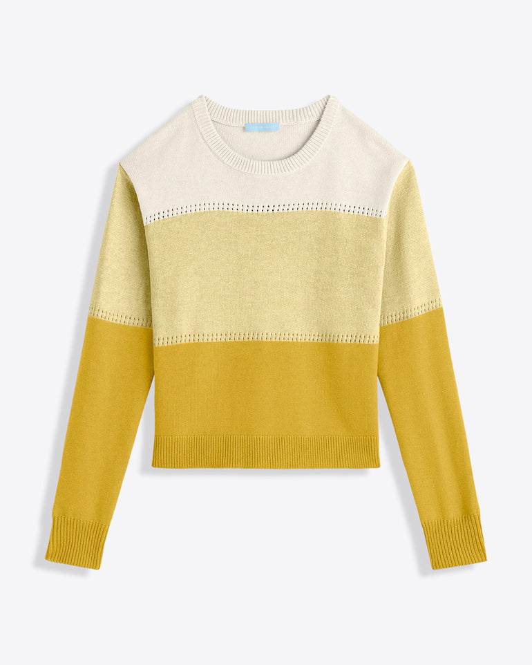 Colorblock Crewneck Sweater
