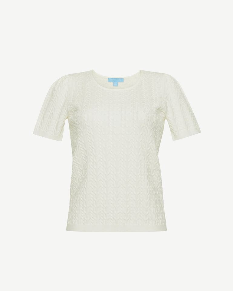 Mixed Cable Crewneck Sweater