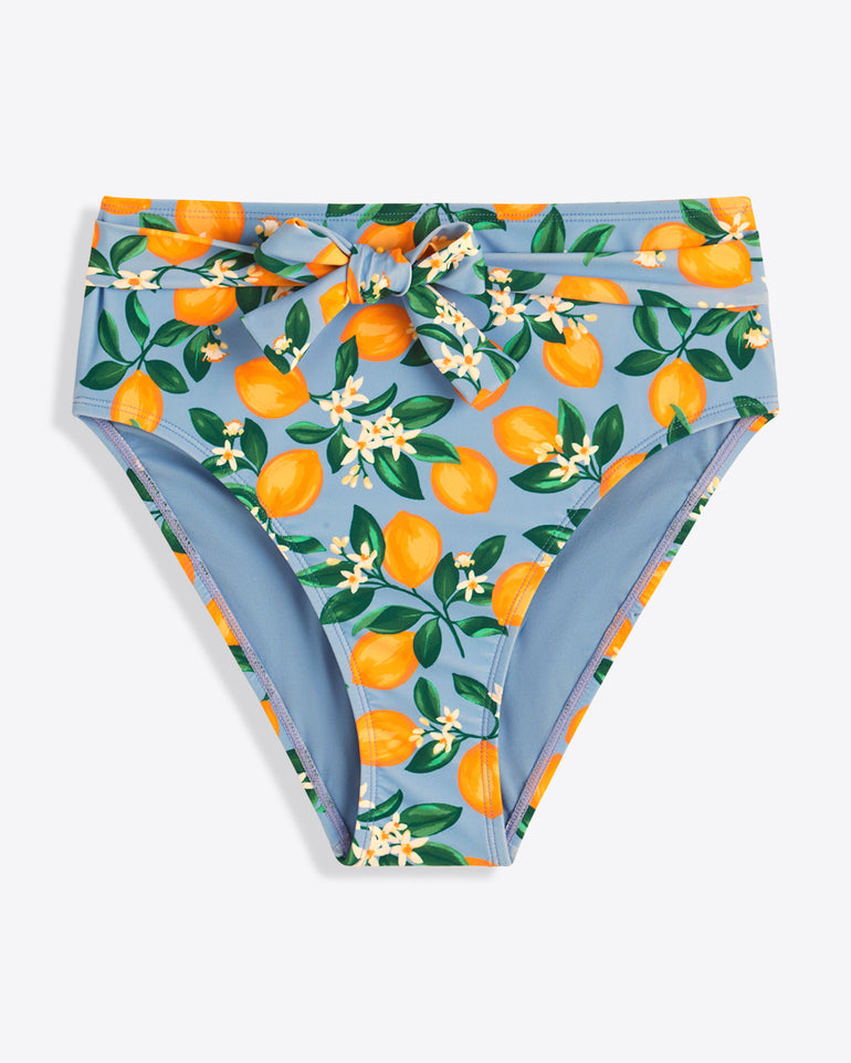 Lemon Blossom High Waist Bottom with Belt