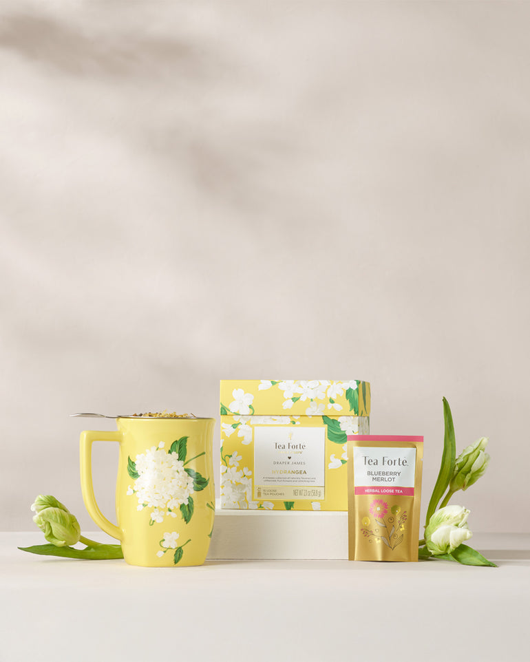 Hydrangea Fiore Steeping Cup with Infuser