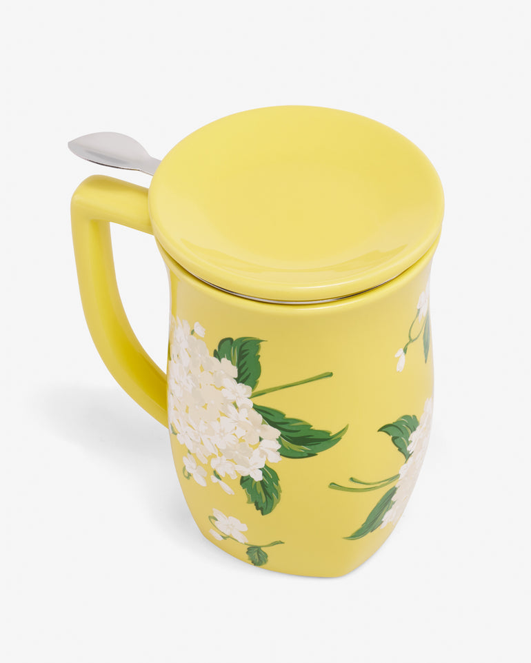 Hydrangea Fiore Steeping Cup with Infuser