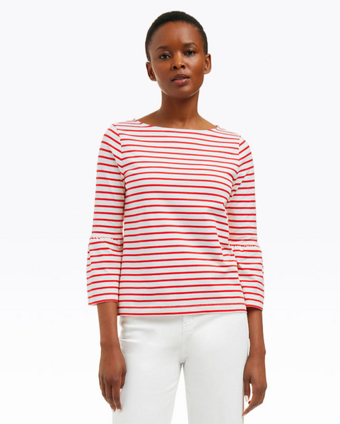 Corey Bell Sleeve Top in Red Mariner Stripe – Draper James