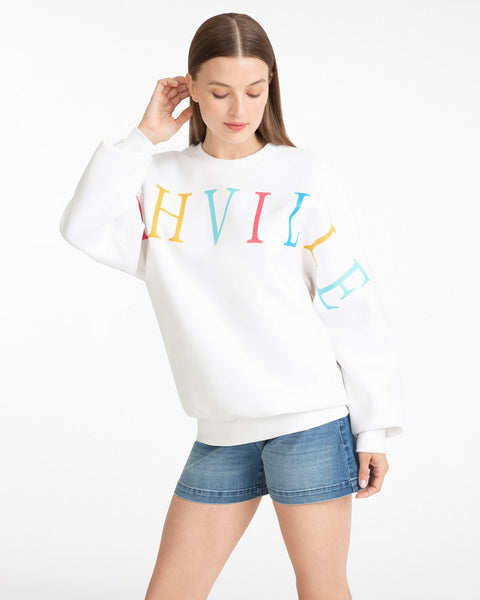 Nashville Crewneck Sweatshirt in Magnolia White Multi – Draper James