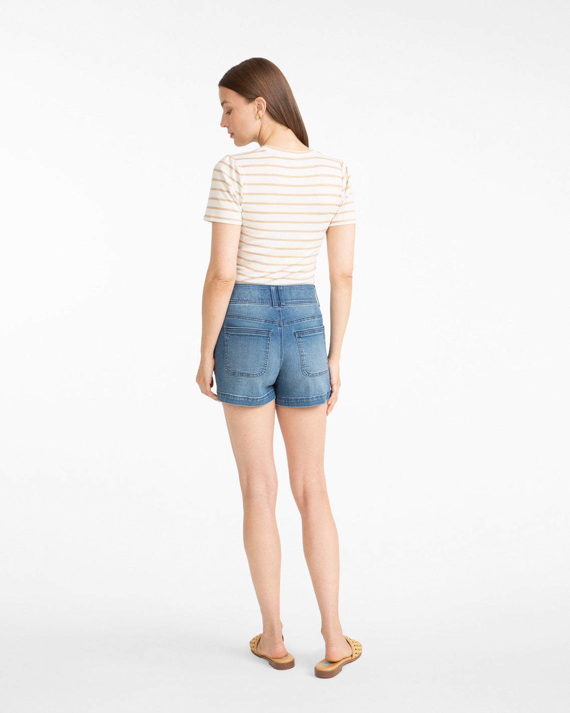 Stripe Crewneck Tee in Ivory