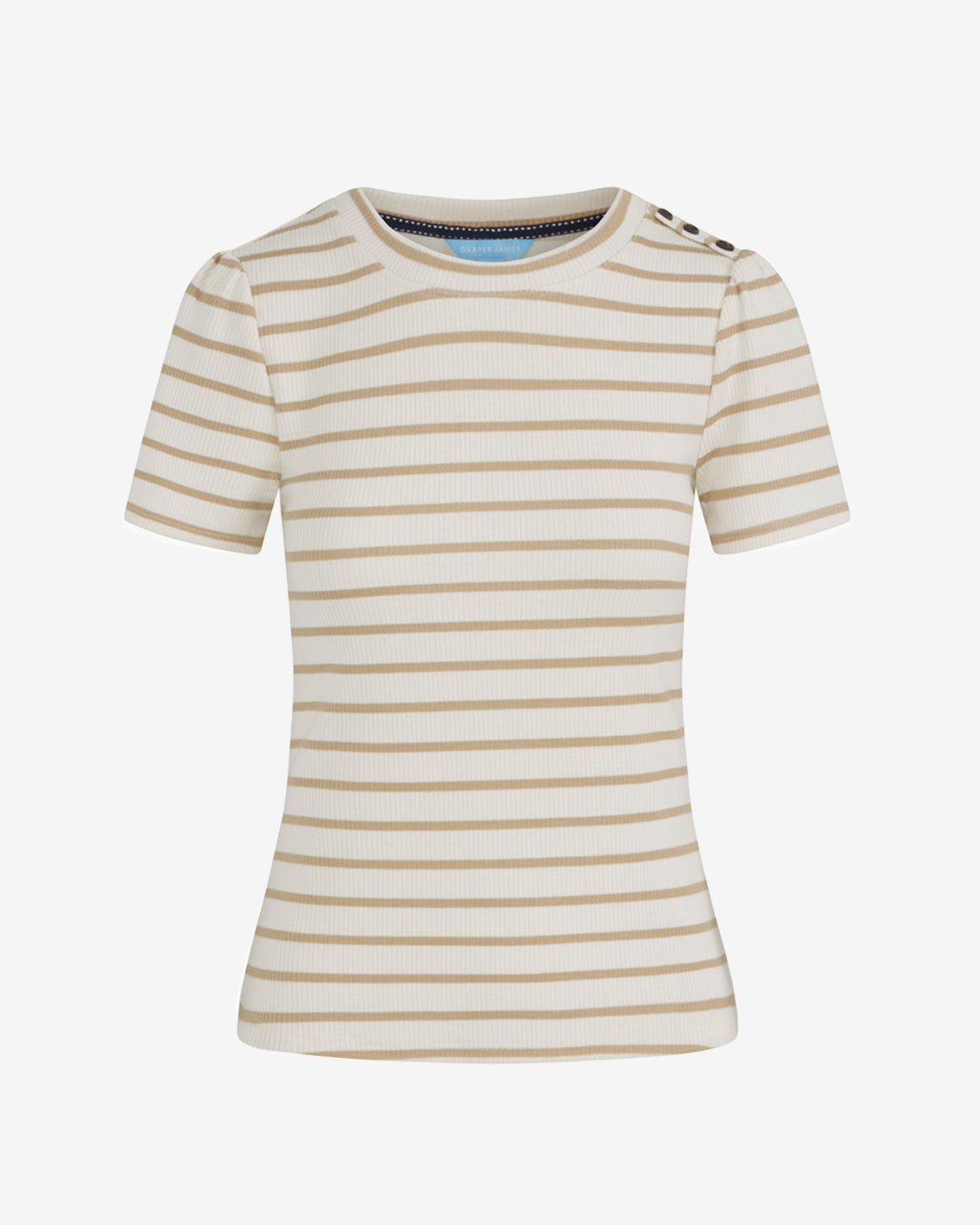 Stripe Crewneck Tee in Ivory