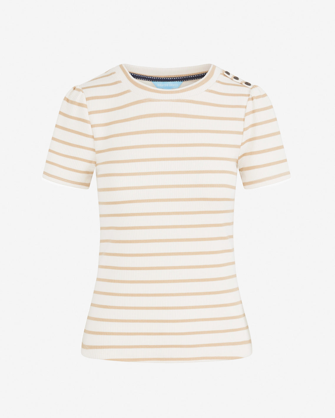 Stripe Crewneck Tee in Ivory