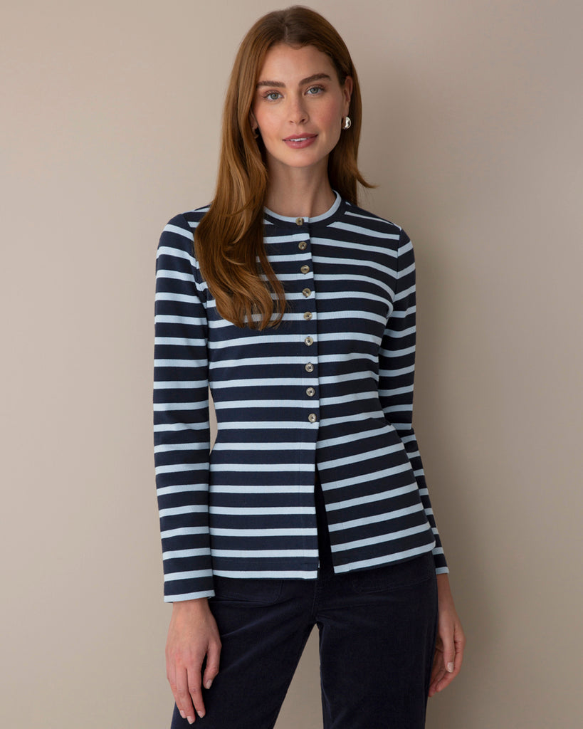 Long Sleeve Top in Bateau Knit – Draper James