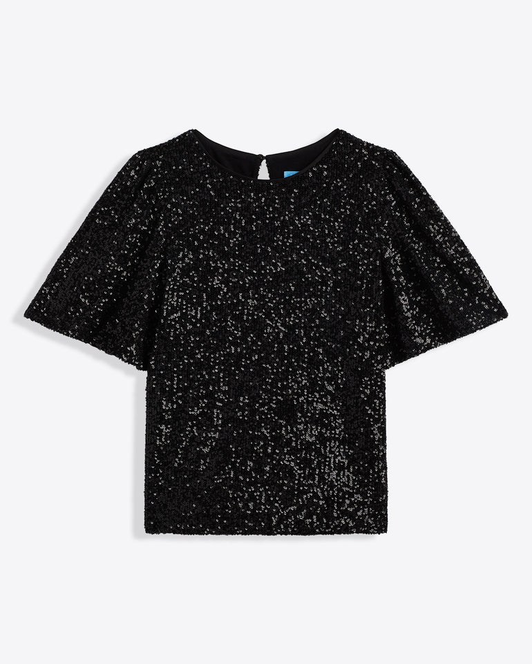 Flutter Sleeve Top in Sequins