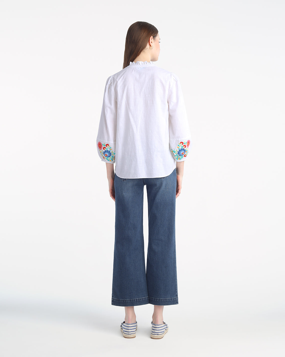 Long Sleeve Top with Floral Embroidery (PRE ORDER | SHIP BY 6/9)*