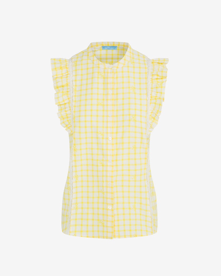 Grid Print Top
