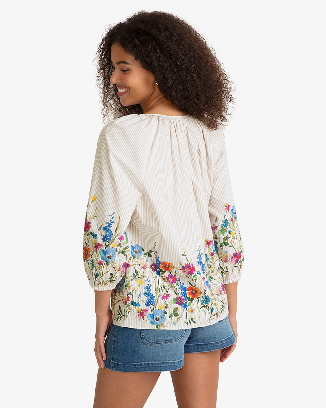 Short Sleeve Top in Summer Blooms