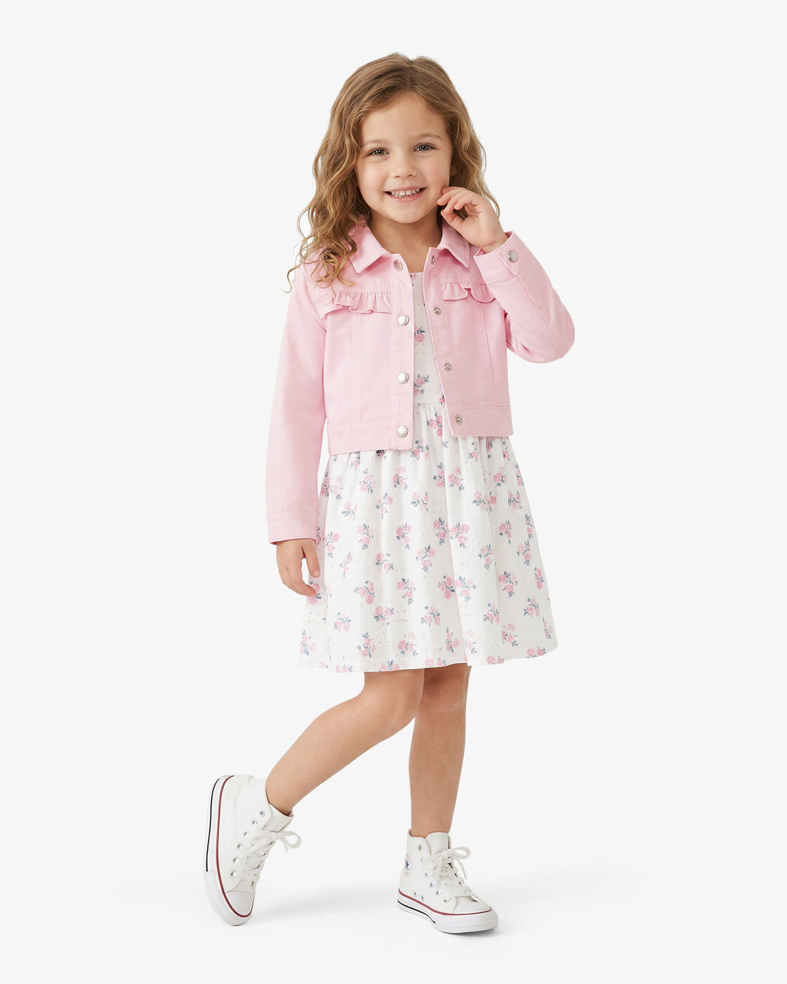 Jacket Floral Dress Set in Pink | Color - Pink Multi / 3T