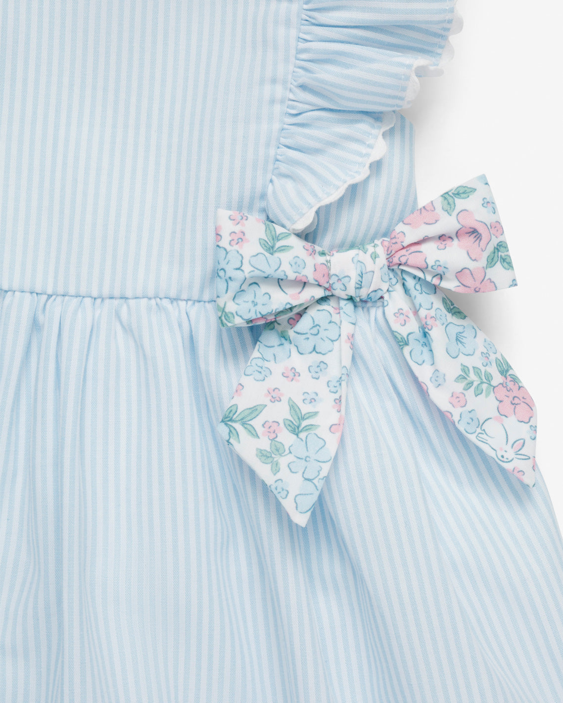 dress blue cover Striped Dress with Diaper Cover in Blue | Color - Blue / 0/3M