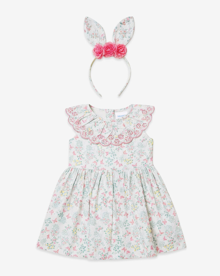 Easter Print Dress with Headband