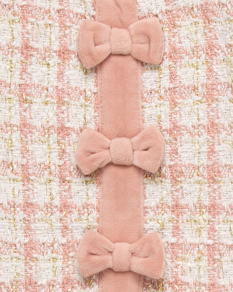 Dress Set in Pink Gingham with Bow
