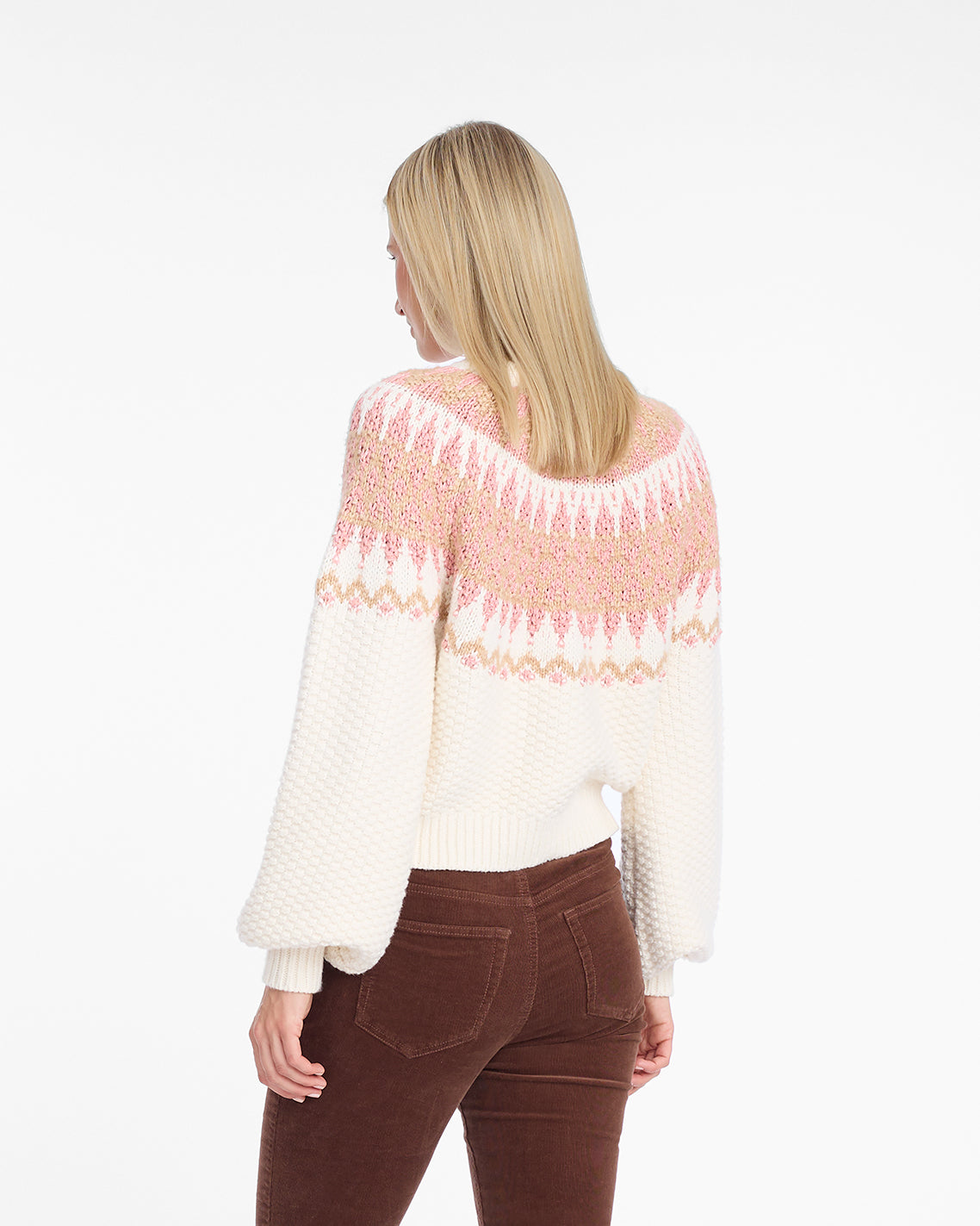 Fairisle Sweater in Magnolia White Multi