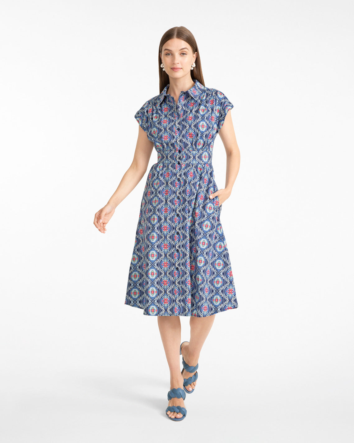 Farrah Printed Shirtdress