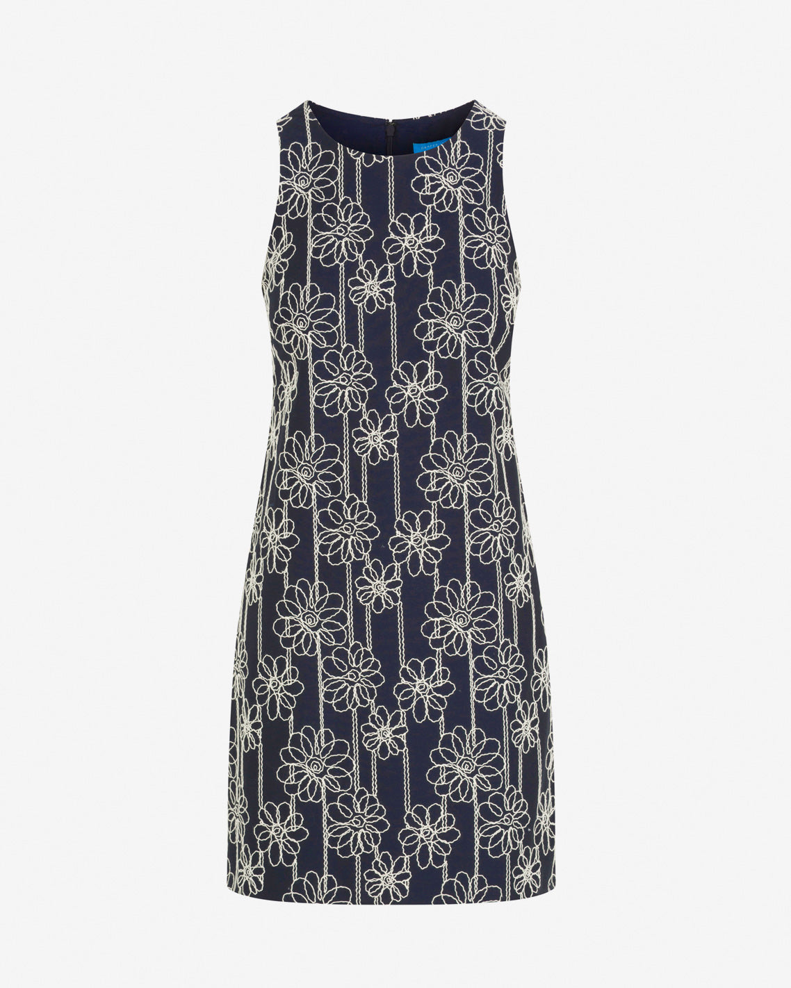 Priscilla Sleeveless Dress in Embroidery | Color - Nassau Navy Multi / 2 | Draper James Priscilla Sleeveless Dress in Embroidery | Color - Nassau Navy Multi / 2 | Draper James