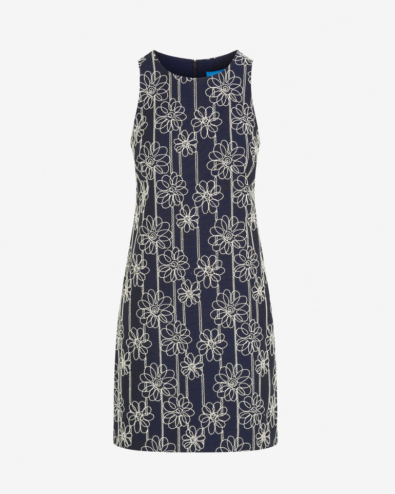 Priscilla Sleeveless Dress in Embroidery