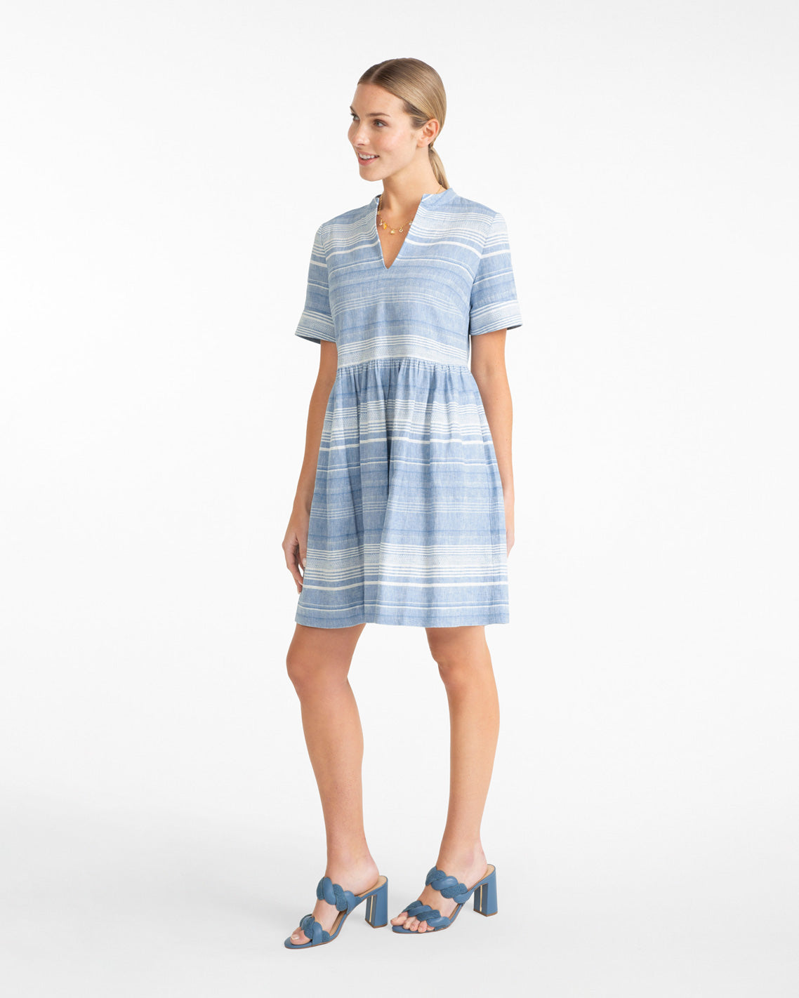 Simone Mini Dress in Stripe