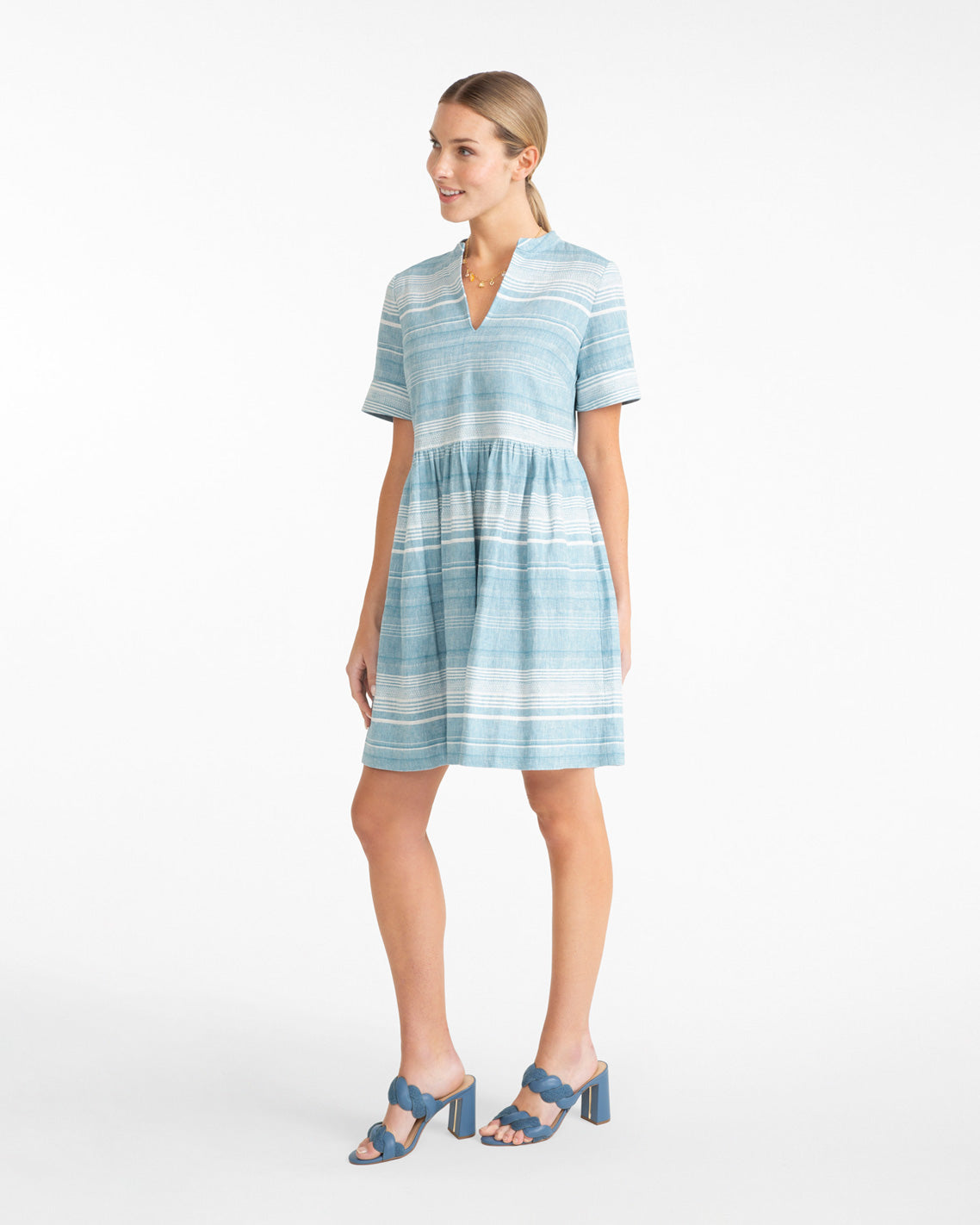 Simone Mini Dress in Stripe