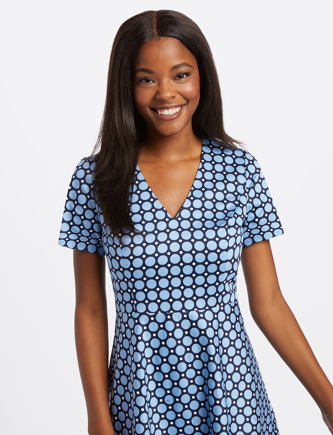 Mixed Dot Love Circle Dress