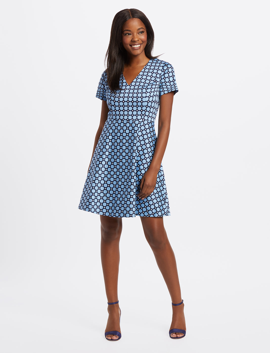 Mixed Dot Love Circle Dress