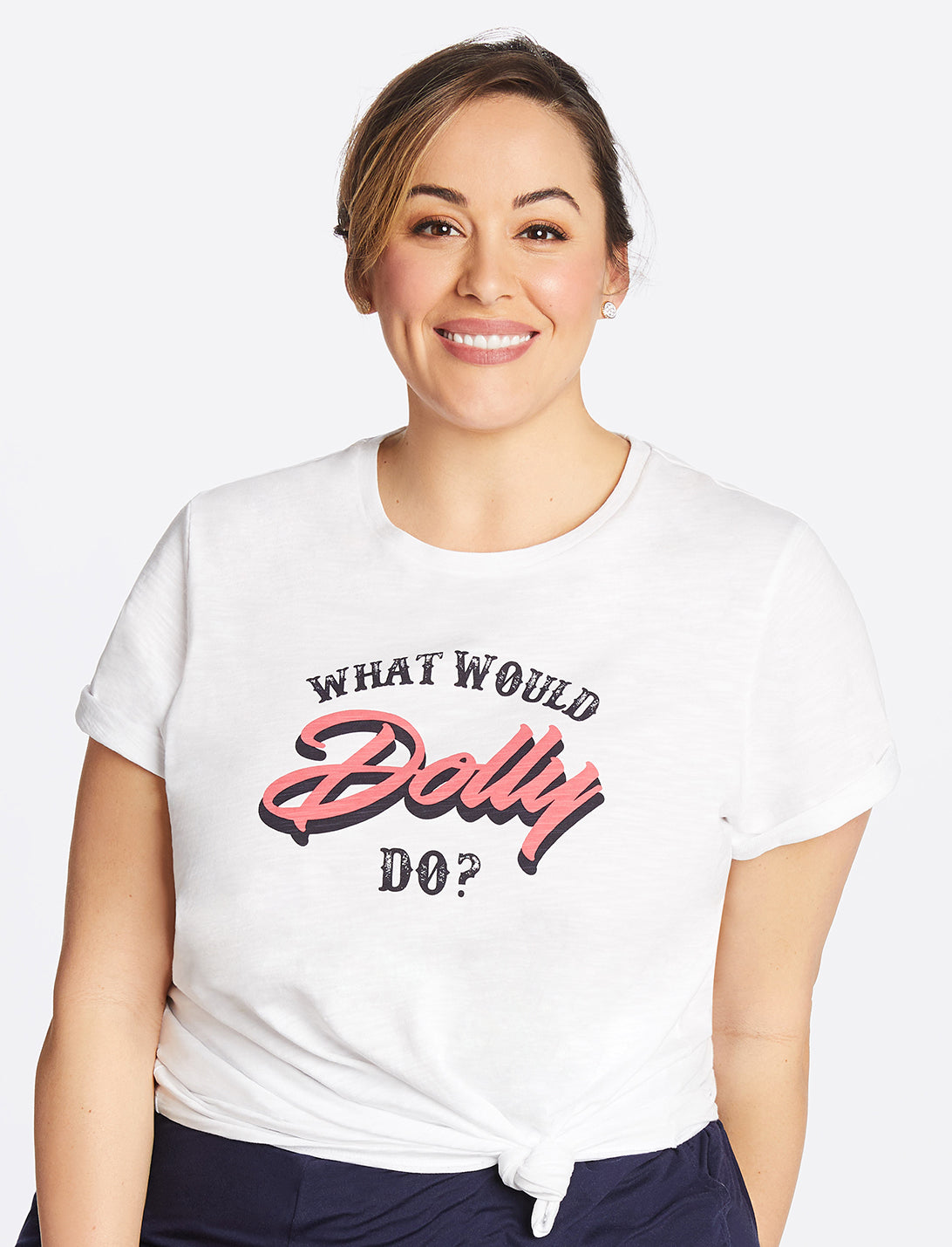 What Would Dolly Do Tee in White