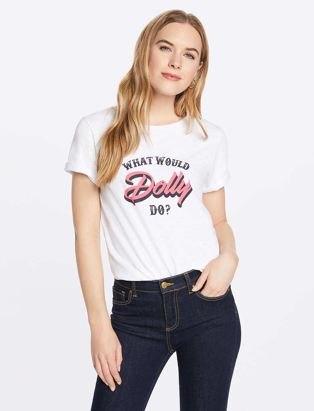 What Would Dolly Do Tee in White