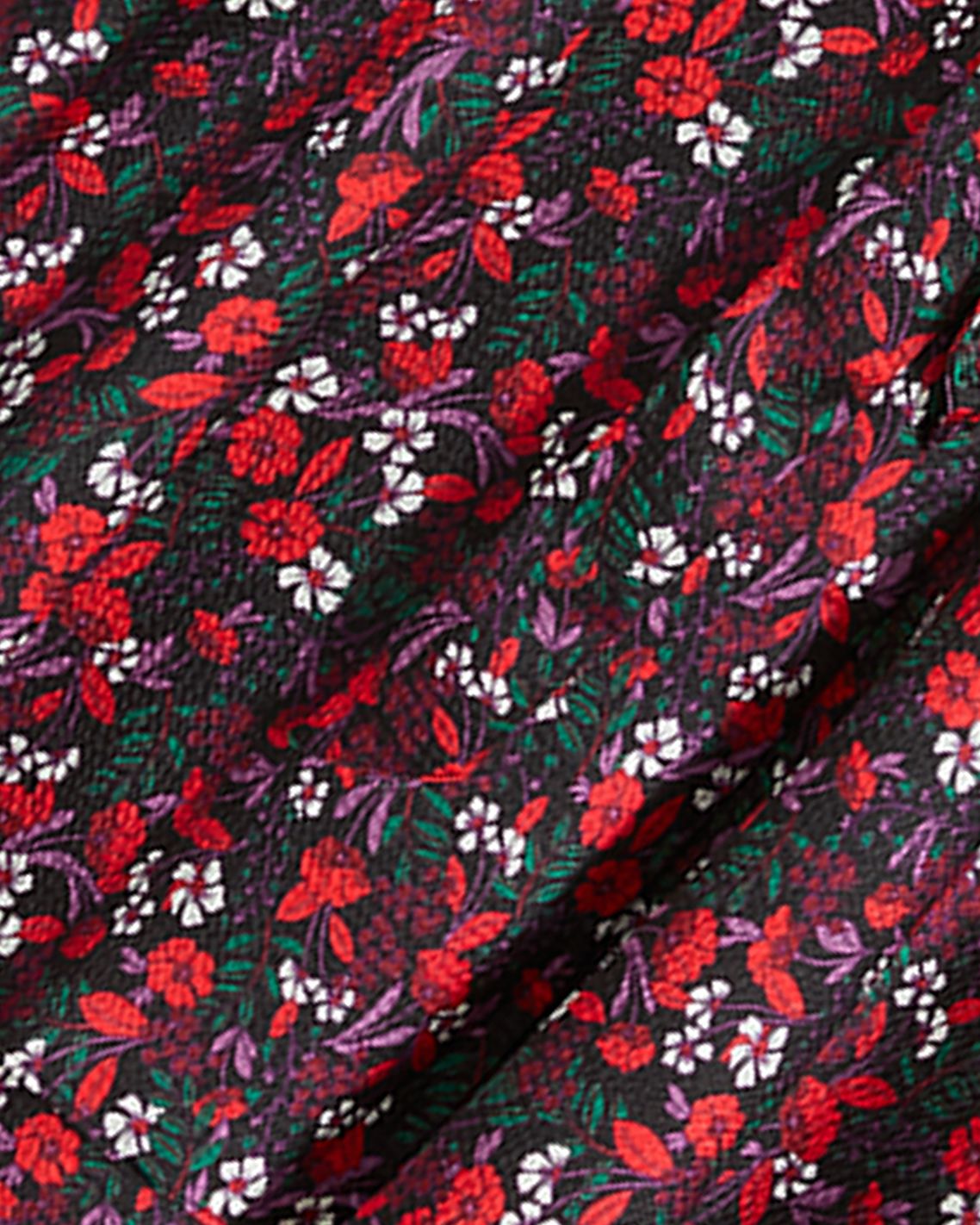 Terrie Tie Neck Dress in Scarlet Floral