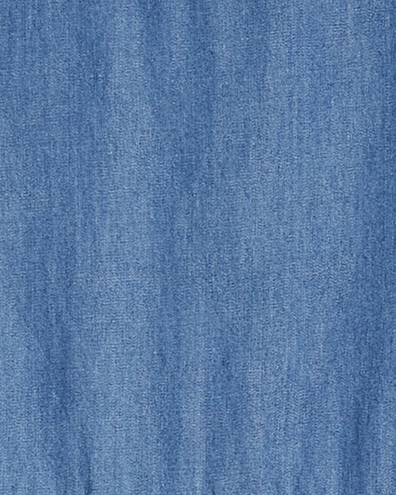Heidi V-Neck Top in Chambray