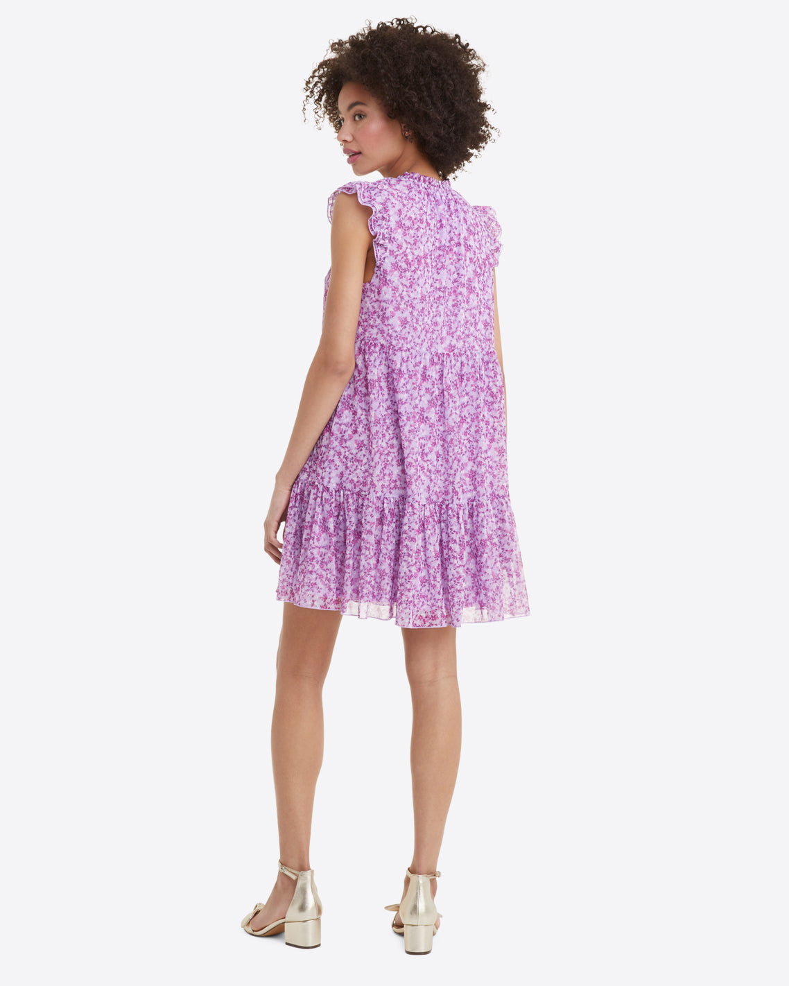 Connie Flutter Sleeve Dress in Lilac Floral – Draper James
