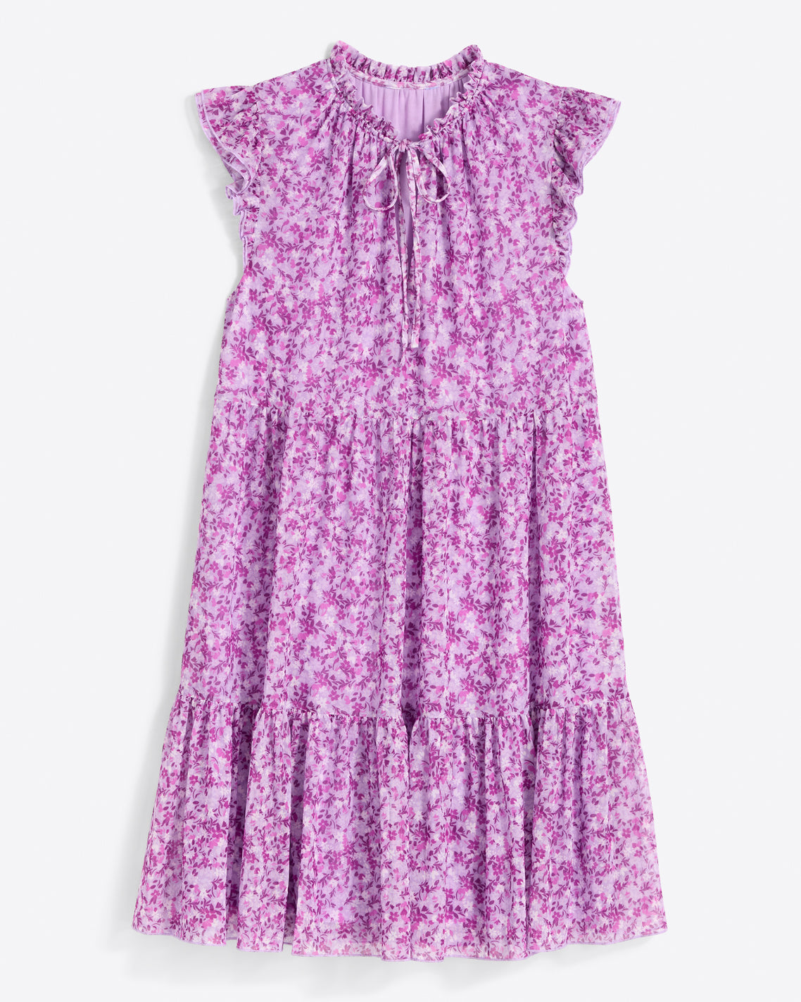 Connie Flutter Sleeve Dress in Lilac Floral – Draper James