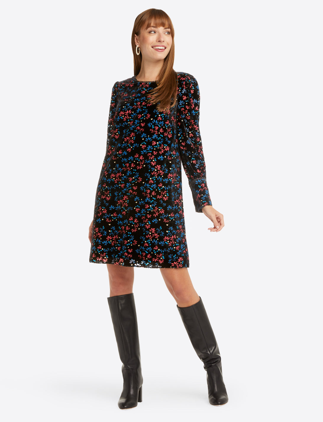 Velvet Shift Dress Holly