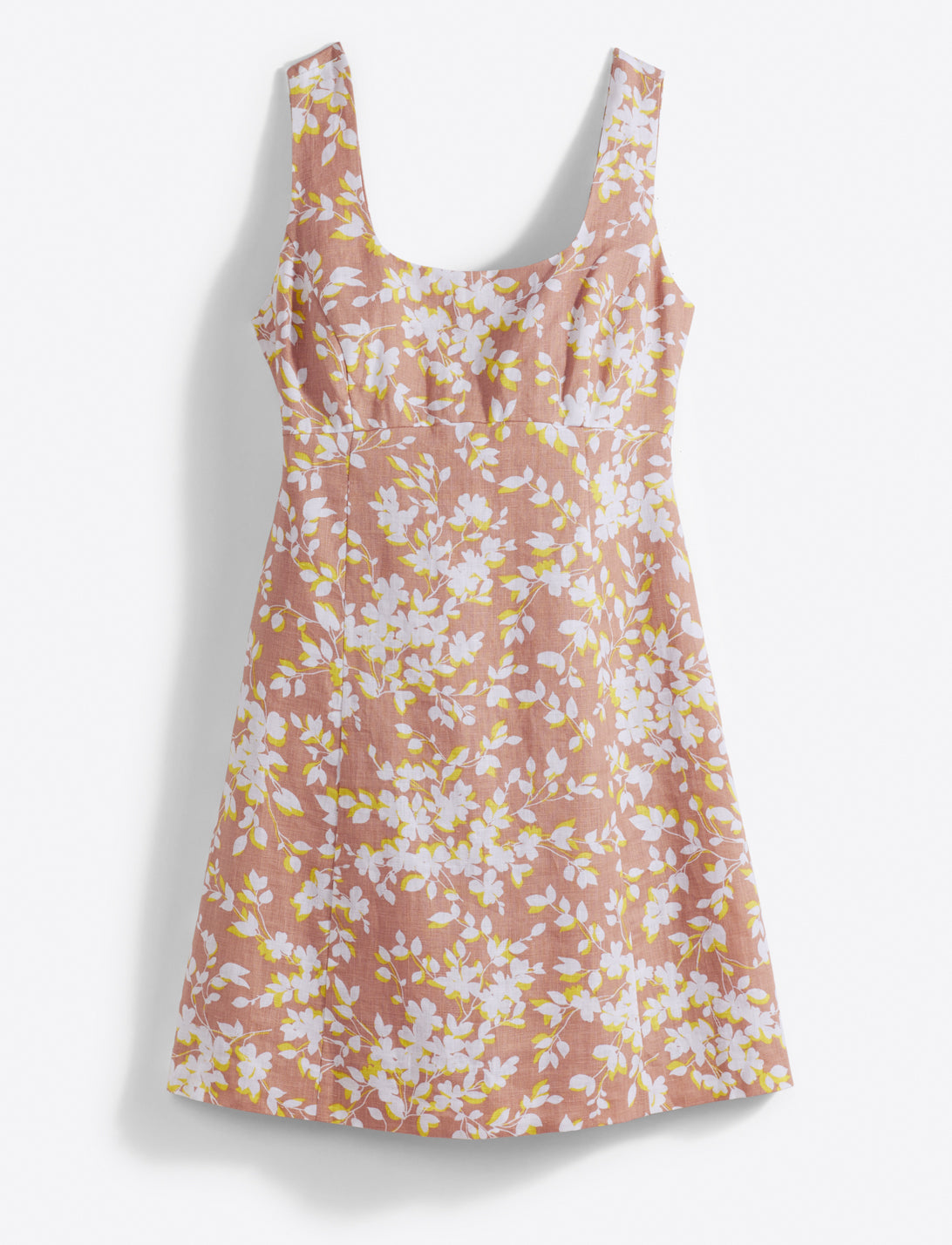 Babydoll Dress in Yellow Shadow Floral
