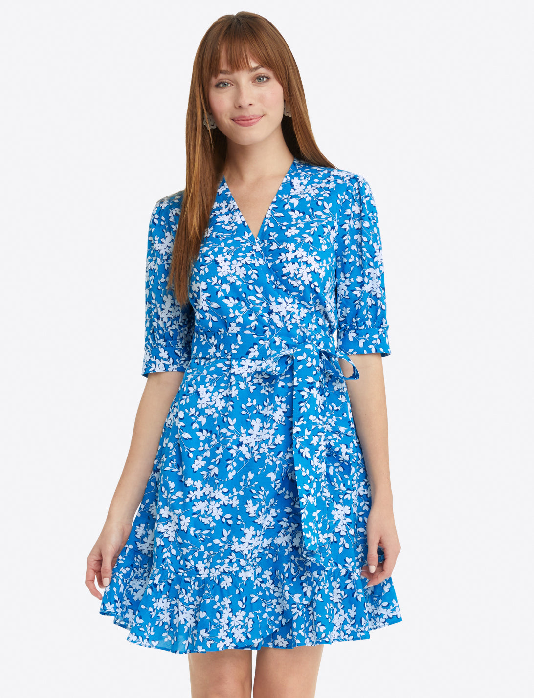Wynonna Wrap Dress in Bluebell Shadow Floral