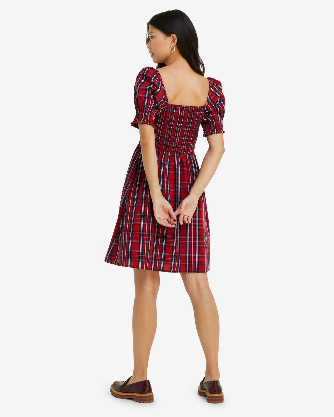 Cam Smocked Dress in Angie Plaid