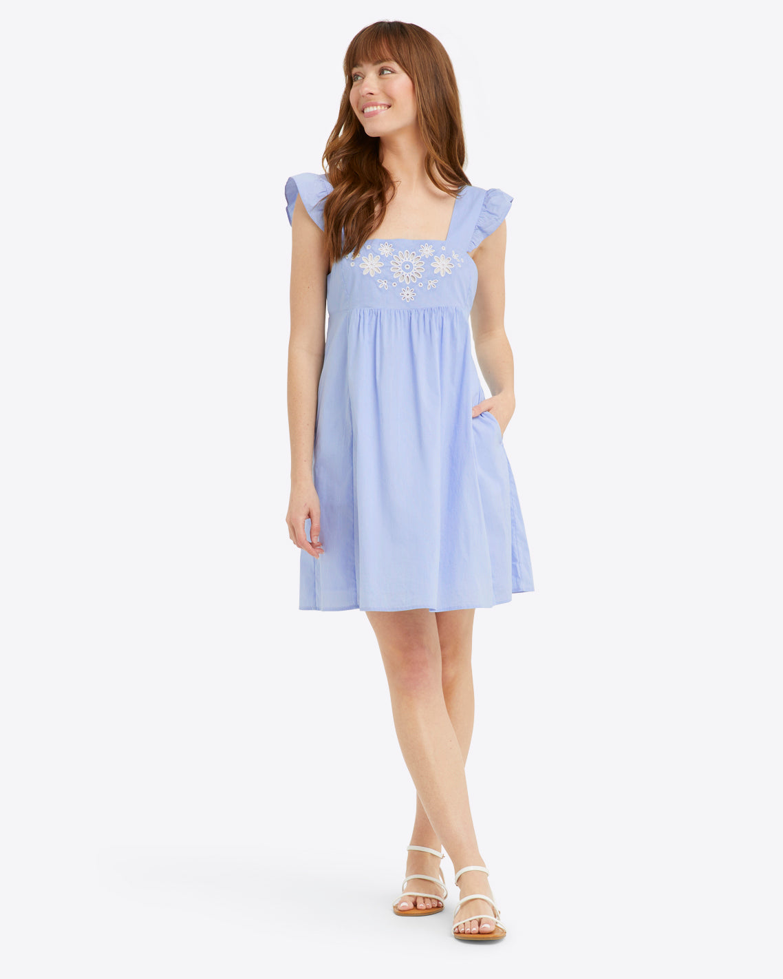 Maddie Embroidered Babydoll Dress