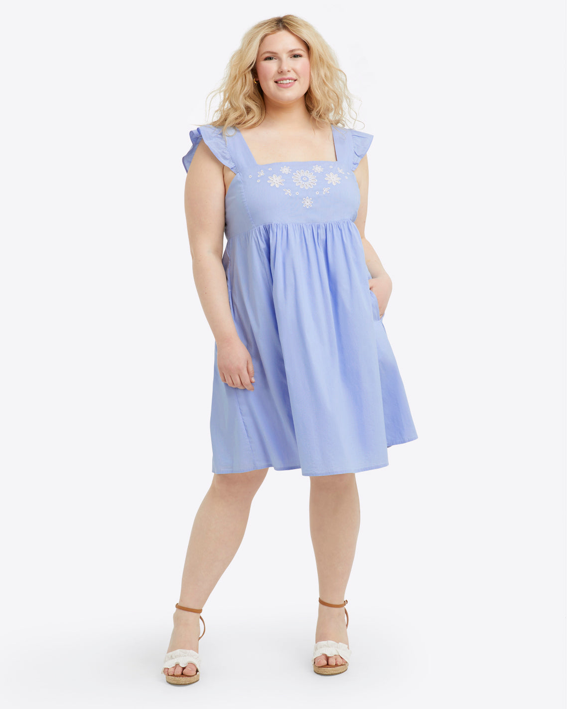 Maddie Embroidered Babydoll Dress