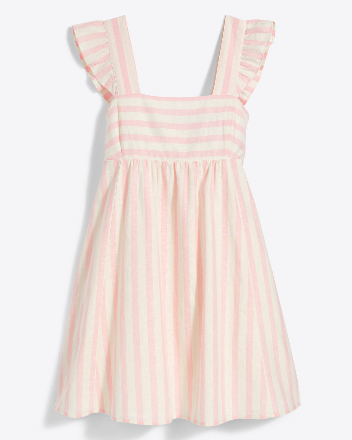 Maddie Babydoll Dress in Pink Cabana Stripe