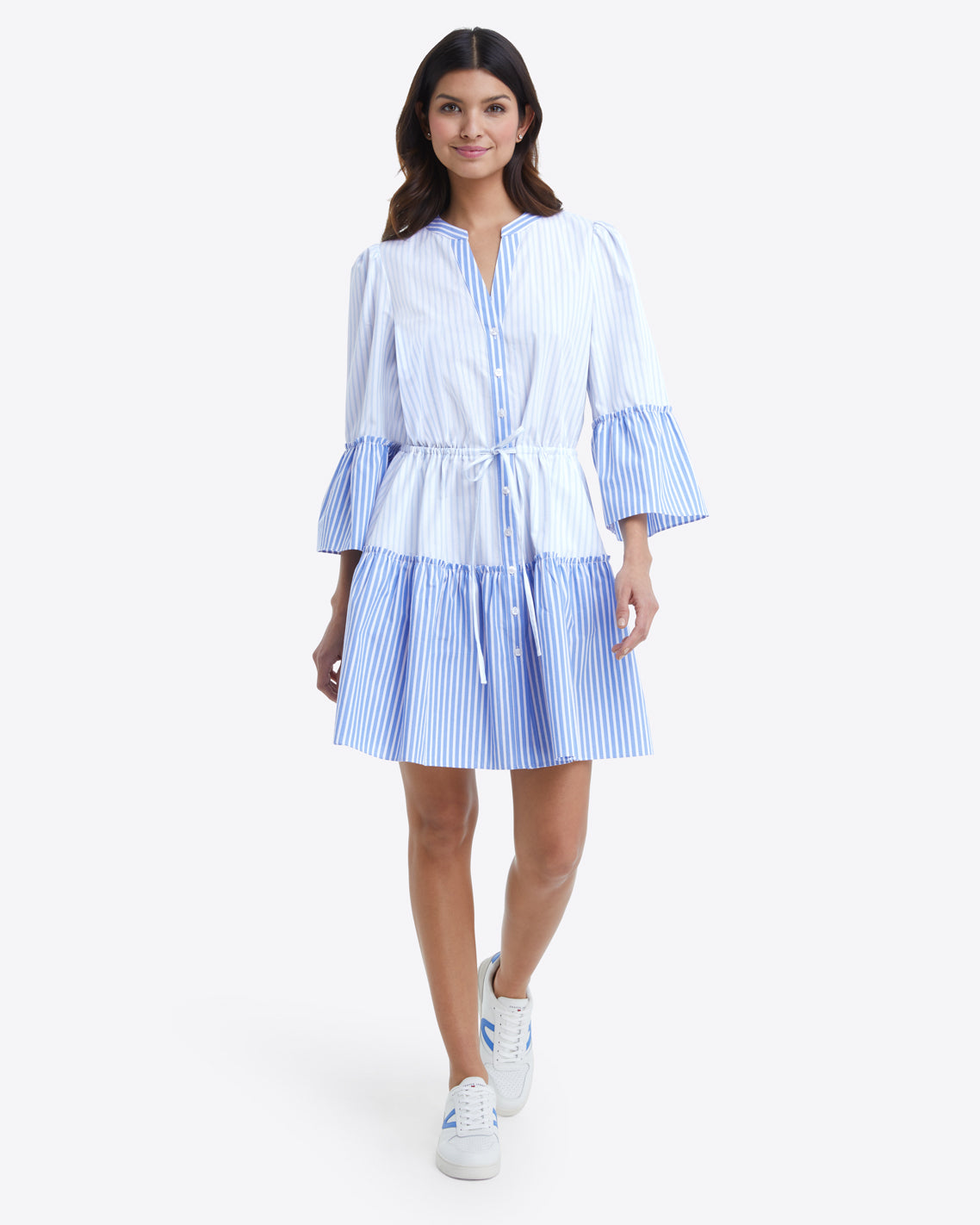 Avery Shirtdress in Mixed Stripe – Draper James