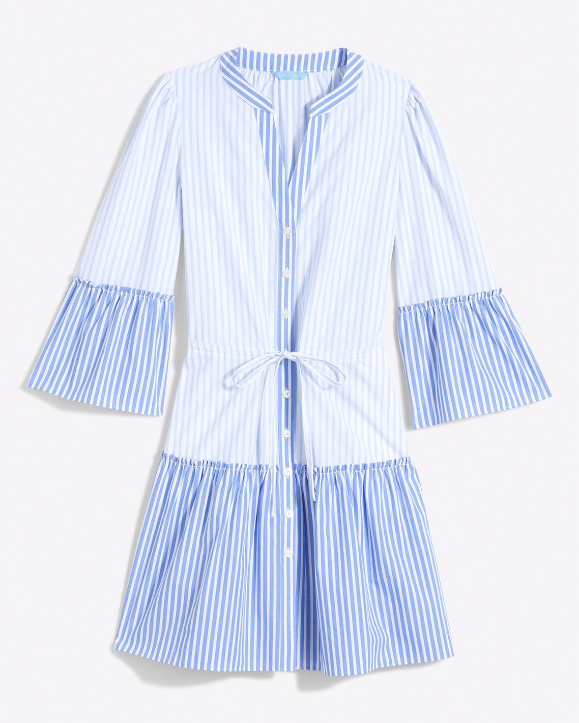 Avery Shirtdress in Mixed Stripe