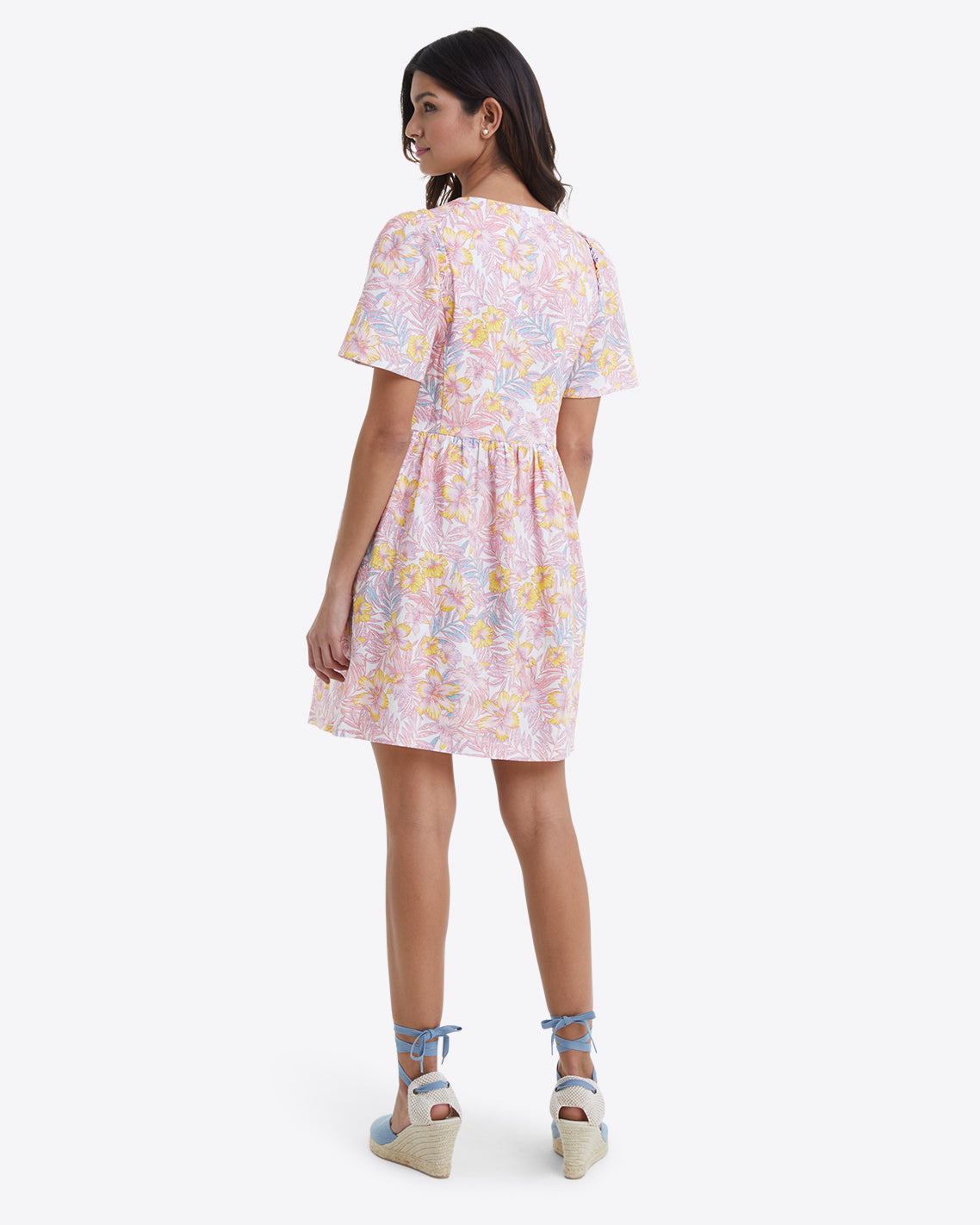 Danielle Mini Dress in Lily Floral