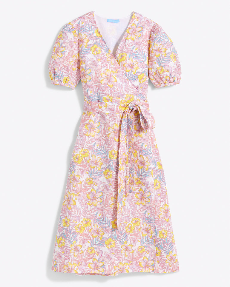 Rhonda Wrap Dress in Lily Floral
