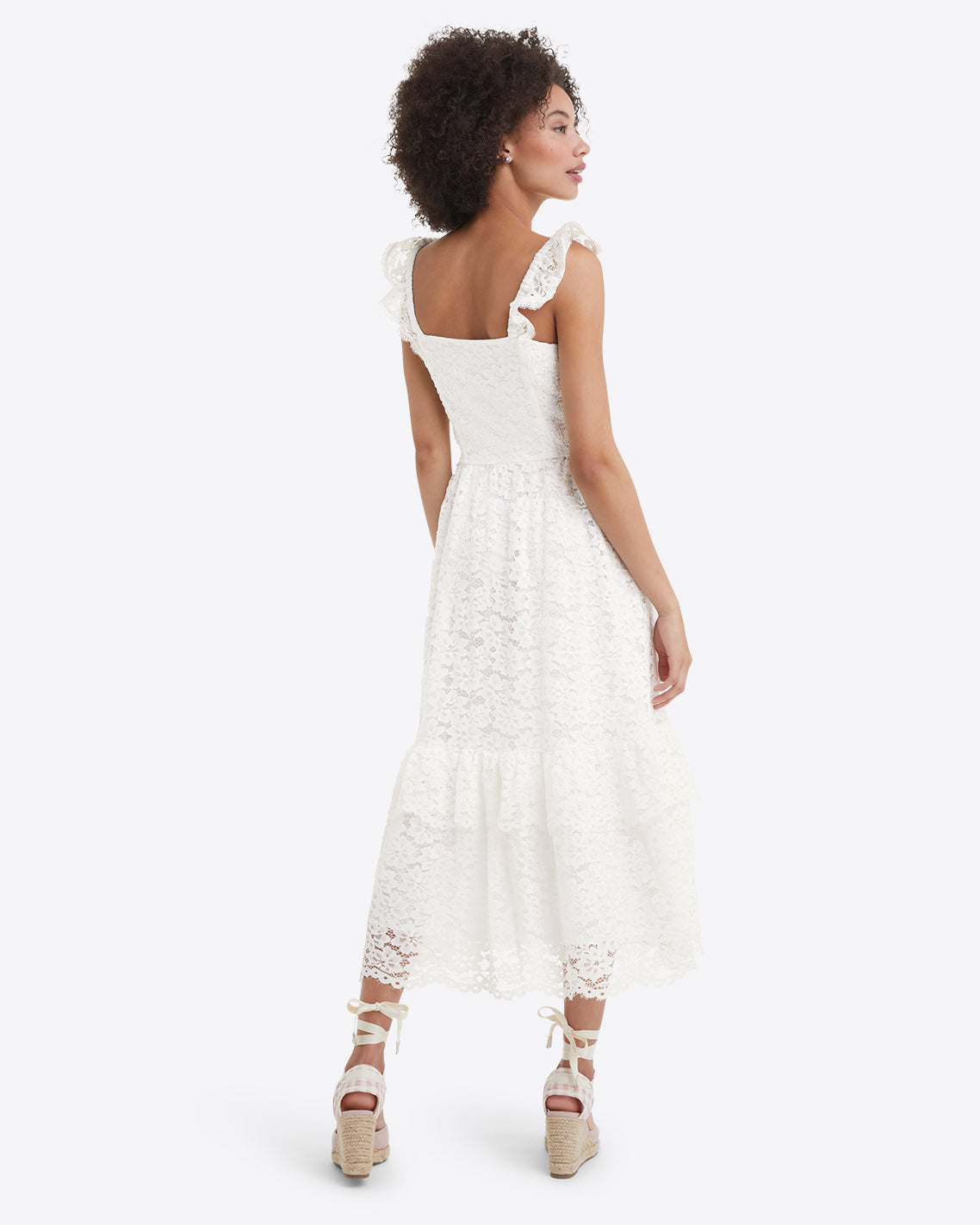 Carrie Midi Dress in Lace