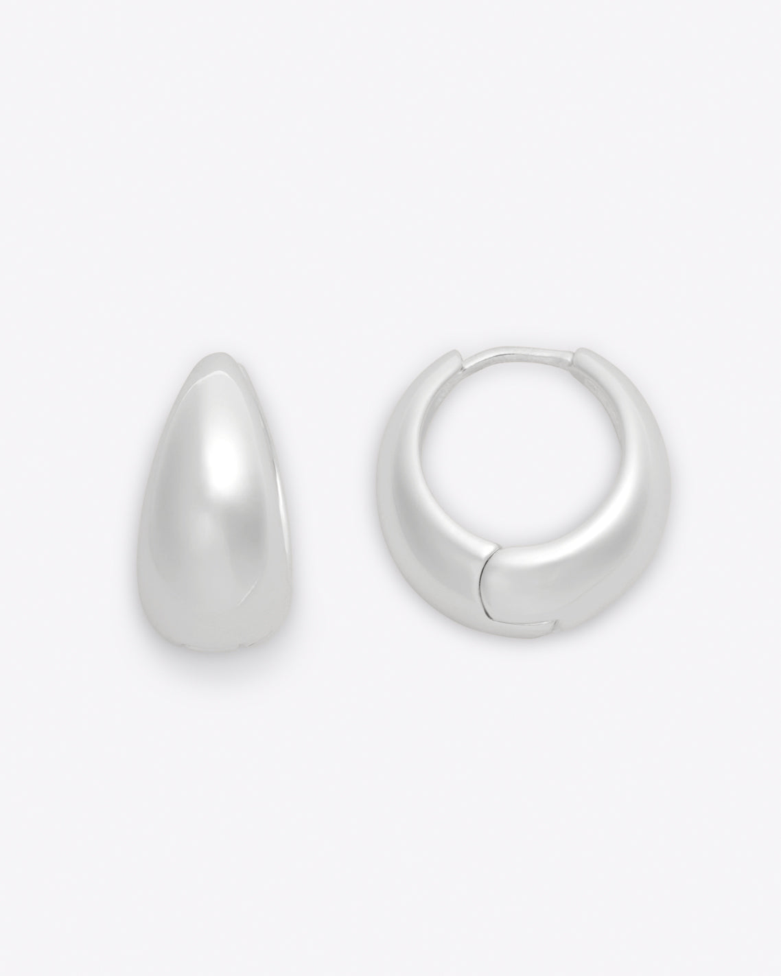 Thick Hoops in Silver