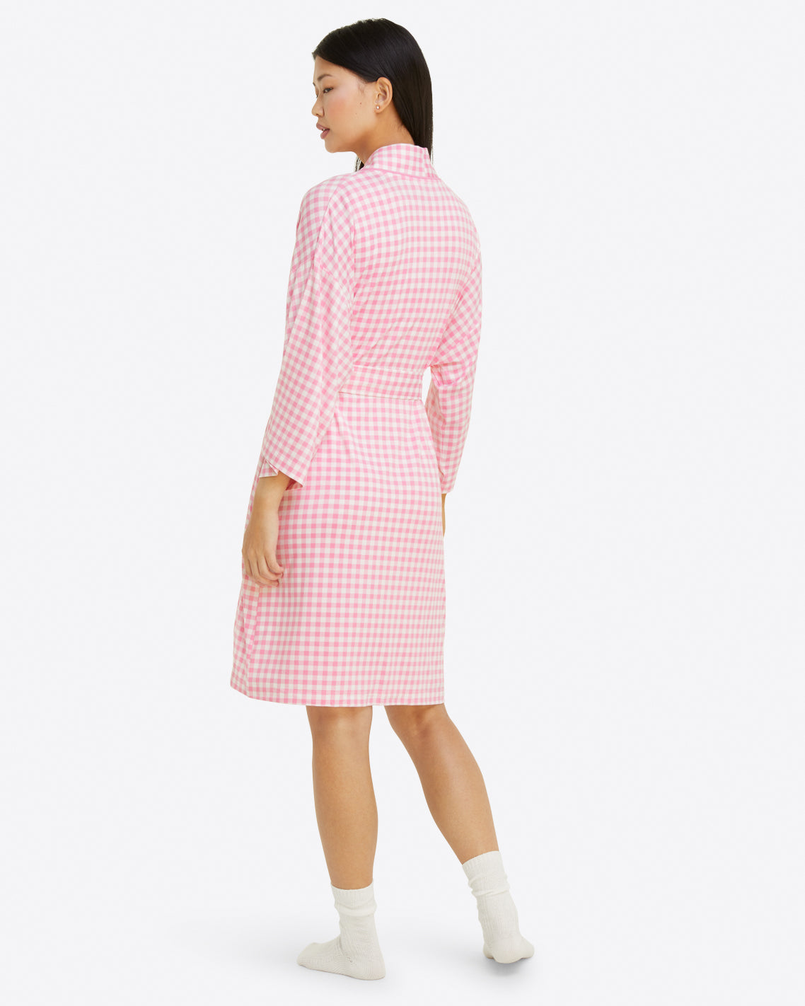 Louise Robe in Light Pink Gingham