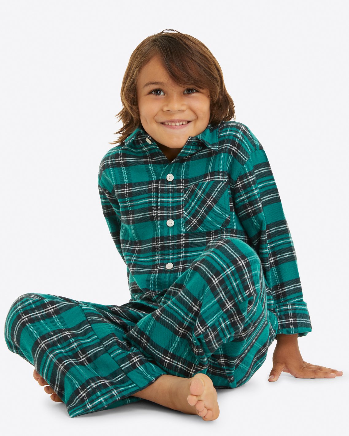 DJ x Lands' End Boys Flannel Pajama Set