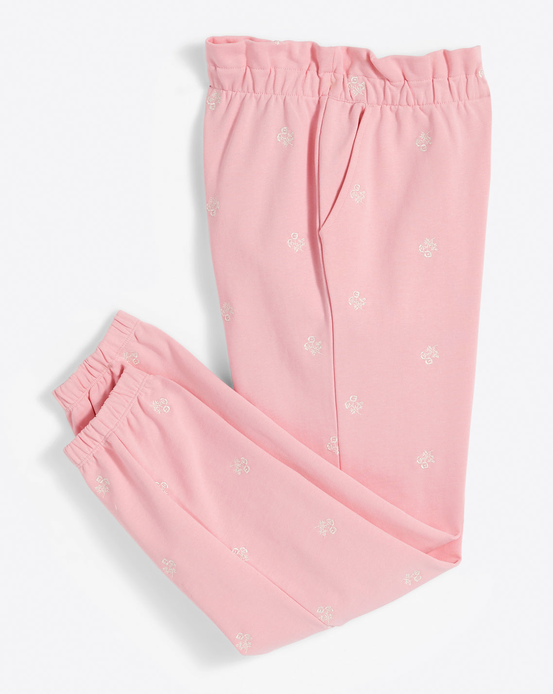 Bobbie Sweatpants in Pink Embroidered Viola
